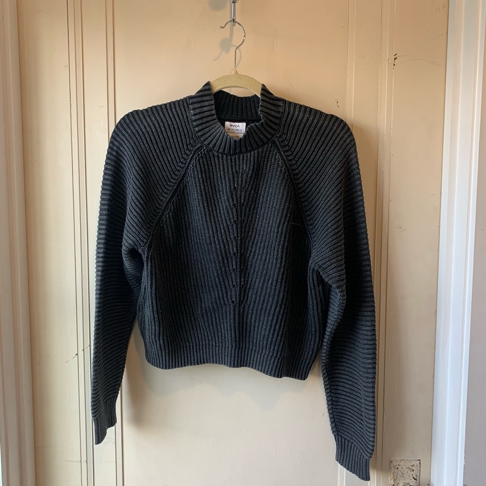 RVCA Cropped Mock Neck Sweater